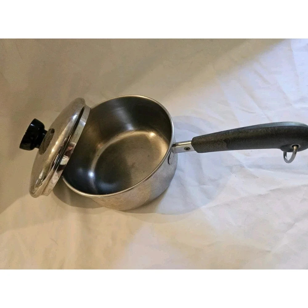 Vintage Revere Ware 1801 Saucepan 1 Qt Stainless Steel 86 Clinton, ILL‎ With Lid